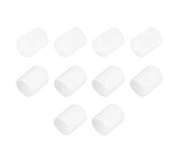 QUARKZMAN 10pcs Embouts en Caoutchouc de 15,5 mm de diamètre intérieur, Couvercle d'extrémité Rond en Vinyle, protecteurs de Filetage de vis Blancs