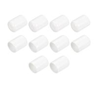QUARKZMAN 10Pcs Embouts en Caoutchouc de 18 mm de Diamètre Intérieur, Couvercle d'Extrémité Rond en Vinyle, Protecteurs de Filetage de Vis Blancs