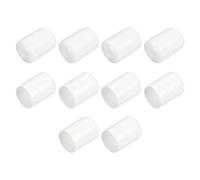 QUARKZMAN 10Pcs Embouts en Caoutchouc de 19mm (3/4") de Diamètre Intérieur, Couvercle d'Extrémité Rond en Vinyle, Protecteurs de Filetage de Vis Blancs