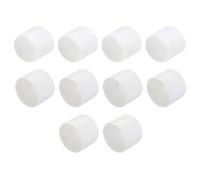 QUARKZMAN 10Pcs Embouts en Caoutchouc de 40mm de Diamètre Intérieur pour Tubes Ronds en Vinyle, Capuchon de Boulon, Protection de Filetage, Couleur Blanche