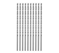 QUARKZMAN 10pcs Extra Longue Perceuse Mèches Foret Hélicoïdal, 3mm HSS Perceuse Embout avec Haute-Vitesse Acier Droit Tige 120mm Longueur pour Métal Boiserie Plastique Aluminium Alliage