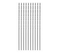 QUARKZMAN 10pcs Foret Hélicoïdal Extra Longue Perceuse Mèches, 1,2mm HSS Perceuse Mèche avec Haute-Vitesse Acier Droit Tige 65mm Longueur pour Métal Boiserie Plastique Aluminium Alliage