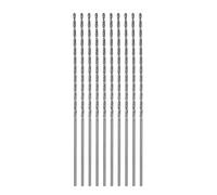 QUARKZMAN 10pcs Foret Hélicoïdal Extra Longue Perceuse Mèches, 1,3mm HSS Perceuse Mèche avec Haute-Vitesse Acier Droit Tige 80mm Longueur pour Métal Boiserie Plastique Aluminium Alliage