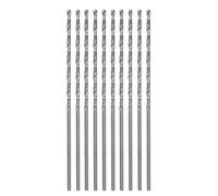 QUARKZMAN 10pcs Foret Hélicoïdal Extra Longue Perceuse Mèches, 1,5mm HSS Perceuse Mèche avec Haute-Vitesse Acier Droit Tige 70mm Longueur pour Métal Boiserie Plastique Aluminium Alliage