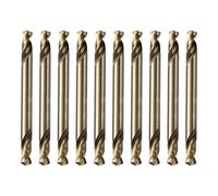 QUARKZMAN 10Pcs Forets Cobalt Double Embout 5mm/0.196" Acier Rapide M35 Forets Twist Corps Trapu Pour Acier Trempe Bois Plastique Fonte