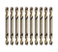 QUARKZMAN 10Pcs Forets Cobalt Double Extrémité 4.2mm/0.165" M35 Acier Rapide Forets Twist Corps Trappu pour Acier Trempé Bois Plastique Fonte