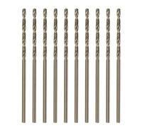 QUARKZMAN 10Pcs Forets Hélicoïdaux en Cobalt 1,6 mm / 0,063" en Acier Rapide M35 HSS pour Acier Inoxydable, Cuivre, Bois, Plastique et Autres Matériaux Durs