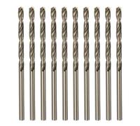 QUARKZMAN 10Pcs Forets Hélicoïdaux en Cobalt 3,1mm / 0,122" en Acier Rapide M35 HSS pour Acier Inoxydable, Cuivre, Bois, Plastique et Autres Matériaux Durs