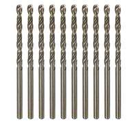 QUARKZMAN 10Pcs Forets Hélicoïdaux en Cobalt 3,5 mm / 0,138" en Acier Rapide M35 HSS pour Acier Inoxydable, Cuivre, Bois, Plastique et Autres Matériaux Durs