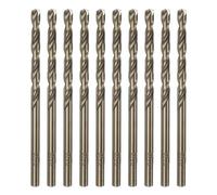 QUARKZMAN 10Pcs Forets Hélicoïdaux en Cobalt 3,6 mm / 0,142" en Acier Rapide M35 HSS pour Acier Inoxydable, Cuivre, Bois, Plastique et Autres Matériaux Durs