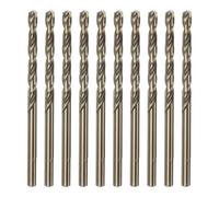 QUARKZMAN 10Pcs Forets Hélicoïdaux en Cobalt 3,7 mm / 0,146" en Acier Rapide M35 HSS pour Acier Inoxydable, Cuivre, Bois, Plastique et Autres Matériaux Durs