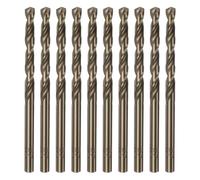 QUARKZMAN 10Pcs Forets Hélicoïdaux en Cobalt 4,7 mm / 0,185" en Acier Rapide M35 HSS pour Acier Inoxydable, Cuivre, Bois, Plastique et Autres Matériaux Durs