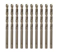 QUARKZMAN 10Pcs Forets Hélicoïdaux en Cobalt 4,9 mm / 0,193" en Acier Rapide M35 HSS pour Acier Inoxydable, Cuivre, Bois, Plastique et Autres Matériaux Durs