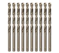 QUARKZMAN 10Pcs Forets Hélicoïdaux en Cobalt 5,4 mm / 0,213" en Acier Rapide M35 HSS pour Acier Inoxydable, Cuivre, Bois, Plastique et Autres Matériaux Durs