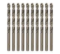 QUARKZMAN 10Pcs Forets Hélicoïdaux en Cobalt 5,6 mm / 0,22" en Acier Rapide M35 HSS pour Acier Inoxydable, Cuivre, Bois, Plastique et Autres Matériaux Durs