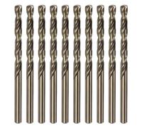 QUARKZMAN 10Pcs Forets Hélicoïdaux en Cobalt 5,7 mm / 0,224" en Acier Rapide M35 HSS pour Acier Inoxydable, Cuivre, Bois, Plastique et Autres Matériaux Durs