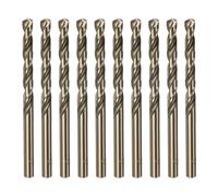QUARKZMAN 10Pcs Forets Hélicoïdaux en Cobalt 5,9 mm / 0,232" en Acier Rapide M35 HSS pour Acier Inoxydable, Cuivre, Bois, Plastique et Autres Matériaux Durs