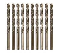 QUARKZMAN 10Pcs Forets Hélicoïdaux en Cobalt 6,3 mm / 0,248" en Acier Rapide M35 HSS pour Acier Inoxydable, Cuivre, Bois, Plastique et Autres Matériaux Durs