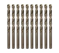 QUARKZMAN 10Pcs Forets Hélicoïdaux en Cobalt 6,4 mm / 0,252" en Acier Rapide M35 HSS pour Acier Inoxydable, Cuivre, Bois, Plastique et Autres Matériaux Durs