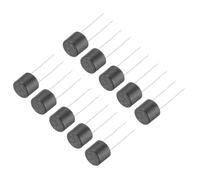 QUARKZMAN 10Pcs Fusible Micro Lent à Soufflage Lent Cylindrique Monté en DIP pour Réparation de Pièces Électroniques PCB LCD, T2A 2A 250V, Noir