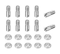 QUARKZMAN 10Pcs Goujon Cylindrique À Fente, M2 x 5mm Acier Inoxydable 304 Goujon Externe Fileté À Fente Avec Écrou Pour Installation Meuble Cabinet (GB878)