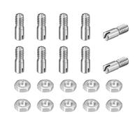 QUARKZMAN 10Pcs Goupille Cylindrique À Fente, M2 x 6mm 304 Acier Inoxydable Goujon Filetage Externe Goupille De Positionnement À Fente Vis Avec Écrou Pour Installation Meuble Cabinet (GB878)