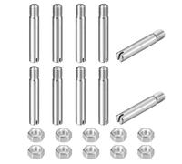 QUARKZMAN 10Pcs Goupille Cylindrique Fendue, M5 x 30mm 304 Acier Inoxydable Goujon Filetage Externe Goupille De Positionnement Vis Fendue Avec Ecrou Pour Installation Meuble Cabinet (GB878)