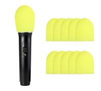 QUARKZMAN 10Pcs Housses De Microphone Jetables, Couverture De Micro Main En Non Tissé, Ecran Anti-Vent, Capuchon De Protection Pour KTV, Salle D'Enregistrement, Performance Scénique,