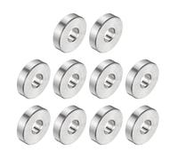 QUARKZMAN 10Pcs Inox Acier Entretoise 1/4" Alésage x 3/4" OD x 3/16" Longueur Vis Douille Plaine Finition Rond Métal Entretoise pour M6 Vis Boulons et Tiges