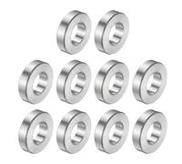 QUARKZMAN 10Pcs Inox Acier Entretoise 3/8" Alésage x 3/4" OD x 3/16" Longueur Vis Douille Plaine Finition Rond Métal Entretoise pour M10 Vis Boulons et Tiges