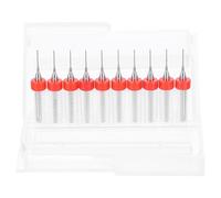 QUARKZMAN 10pcs Jeu De Forets PCB Avec Portée 1/8" 0.6mm Forets Micro Hélice En Carbure De Tungstène Pour Circuit Imprimé Bijoux Plastique Bois Métaux Tendres