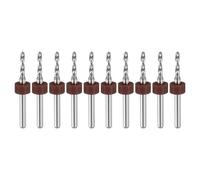 QUARKZMAN 10pcs Jeu De Forets PCB Tige 1/8" 2.2mm Forets Micro Torsion Carbure De Tungstene Outils Pour Circuit Imprime Bijoux Plastique Bois Metal Doux