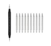 QUARKZMAN 10pcs Kit À Ressort À Libération Rapide Largeur 19mm Diamètre 1.8mm Pins De Remplacement pour Bracelet De Montre Pins De Lien pour Bracelet Pins De Brancards avec Outil De Retrait