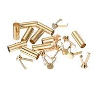 QUARKZMAN 10pcs Métal Chaussure Dentelle Astuces, DIY Lacets Réparation Remplacement Tête Métal Cordon Corde Obturateur Corde Fermoir Fin Obturateur pour Lacets Chapeau Corde, Or