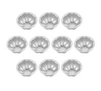 QUARKZMAN 10Pcs Moule À Gâteau En Métal, Alliage D'Aluminium Antiadhésif Pour Princesse Poupée Gâteau Cuisson Pour Cuisine Maison Dessert DIY, Fleur 8 Pétales