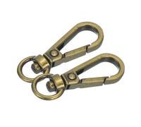 QUARKZMAN 10Pcs Mousquetons À Pivot, Mousquetons À Ressort en Alliage De Zinc, Mousquetons À Porte Poussée pour Lanyard DIY Fabrication De Loisirs Créatifs (3/8", Bronze)