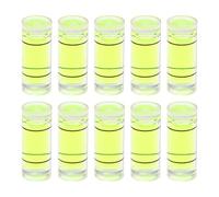 QUARKZMAN 10Pcs Petits Niveaux à Bulle Cylindriques 6x15mm Pmma Mini Niveau à Bulle Horizontal Outil de Mesure de l'Équerrage pour RV TV Cadre Photo Outil de Nivellement