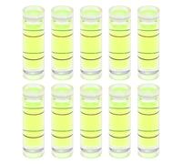 QUARKZMAN 10Pcs Petits Niveaux à Bulle Cylindriques 6x20mm Pmma Mini Niveau à Bulle Horizontal Outil de Mesure de l'Équerrage pour RV TV Cadre Photo Outil de Nivellement