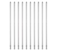 QUARKZMAN 10Pcs Phillips Embouts PH2 1/4" Hexagonale Tige 250mm Long | Embouts Tournevis Cruciforme Phillips, Acier S2, Magnetique, Tete Crucifiee, Pour Outils Électriques
