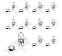 QUARKZMAN 10Pcs Plaques de Contact en Métal à Ressort pour Batterie 28mm x 12mm Plaque de Conversion Bipolaire Négative Positive en Nickel pour Support de Batterie et Jouets Électroniques