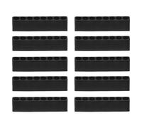 QUARKZMAN 10Pcs Porte-Embouts de Tournevis Organisateur 65x9.5x16mm 8 Trous Hexagonaux Boîtier de Rangement en Plastique pour Tout Embout de Tournevis Métallique de 1/4"