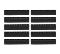 QUARKZMAN 10Pcs Porte-Embouts de Tournevis Organisateur 82x9.5x16mm 10 Trous Boîtier de Rangement en Plastique pour Tout Embout de Tournevis Métallique de 1/4"