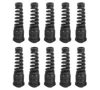 QUARKZMAN 10Pcs Presse-Étoupe Étanche, M12 Nylon Spiral Joint de Cordon en Queue de Cochon avec Joint pour 3-6.5mm Fixation de Câbles et d'Appareils en Fil Métallique, Noir