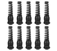 QUARKZMAN 10Pcs Presse-Étoupe Étanche, M16 Nylon Spiral Joint de Cordon en Queue de Cochon avec Joint pour 4-8mm Fixation de Câbles et d'Appareils en Fil Métallique, Noir