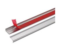 QUARKZMAN 10pcs Profil De Bordure De Carrelage 12" x 0.4" Adhésif À Décoller Et À Coller Profil De Dosseret En Alliage D'Aluminium Angle Extérieur En Forme De L Pour Cuisine, Gris Mat