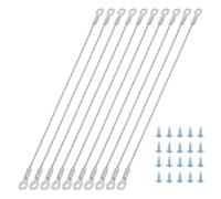 QUARKZMAN 10Pcs Restraint Pour Portes De Cabinet, 8" x 0.08" Diametre De Fil Acier Inoxydable 304 Limiteur De Charniere Pour Cabinet Protecteur D'Angle D'Ouverture Vis Pour Limiter