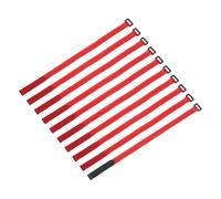 QUARKZMAN 10Pcs Sangles De Fixation De Batterie Reutilisables, 0.8x20" Nylon Rouge Multifonction Sangle Ajustable De Maintien De Batterie Attache Rapide Crochet Et Boucle Pour Quadcopter FPV