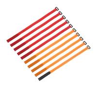 QUARKZMAN 10Pcs Sangles De Fixation De Batterie Reutilisables, 0.8x20" Orange/Rouge Nylon Polyvalent Sangle De Maintien De Batterie Ajustable Attache Rapide Crochet Boucle Pour Quadcopter