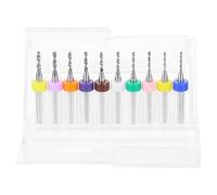 QUARKZMAN 10pcs Set De Forets PCB A Tige 1/8" 1.1mm-2.0mm Forets Micro Twist En Carbure De Tungstene Pour Circuit Imprime Bijoux Plastique Bois Metaux Tendres