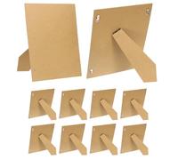 QUARKZMAN 10Pcs Supporte À Chevalet pour Cadre Photo, 8" x 10" Supporte À Chevalet De Remplacement pour Cadre Photo avec Attaches À Charnière DIY Panneau Arrière pour Cadres Photos,
